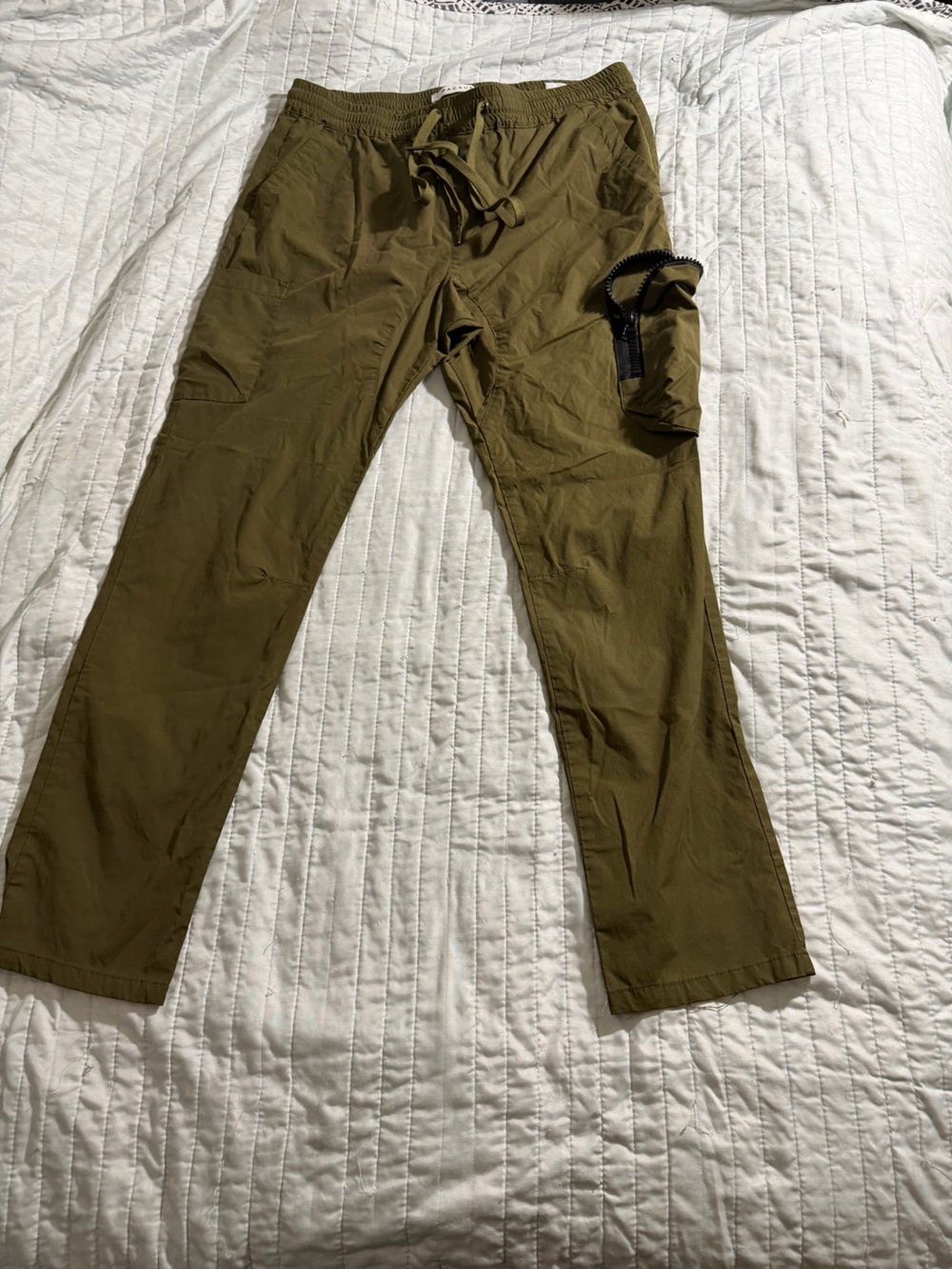 PacSun Men's Olive Drawstring Cargo Pants